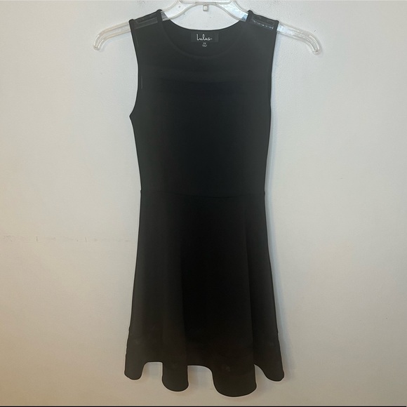 LULU’S Sheer Determination Black Mesh Skater Dress - Picture 3 of 16